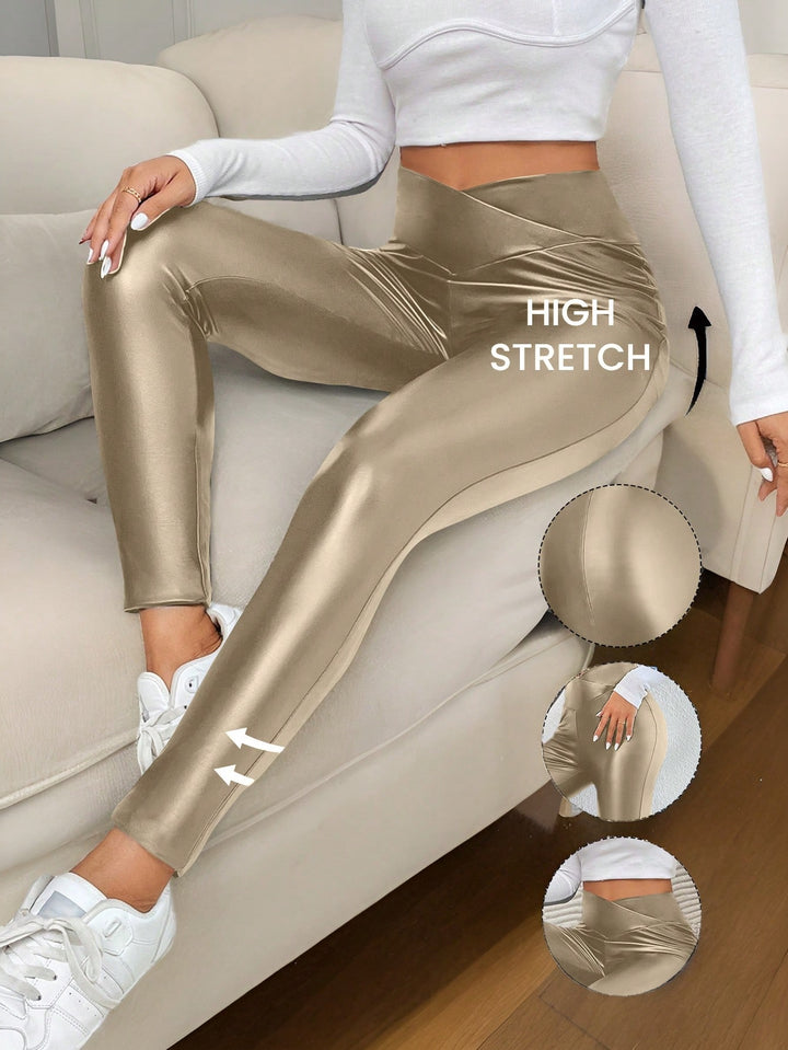 SHEIN leggings, arany