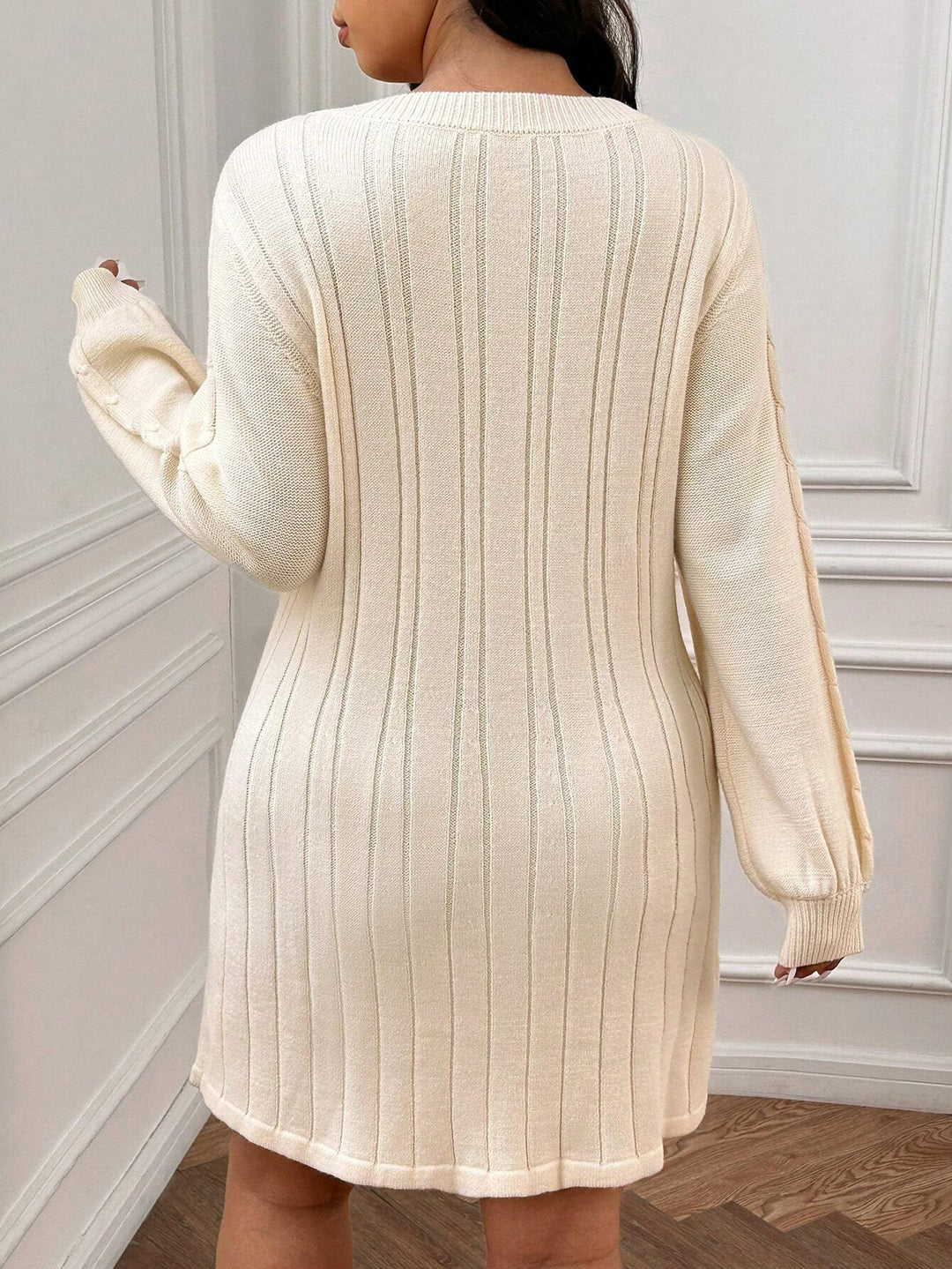 Shein mini ruha, krém