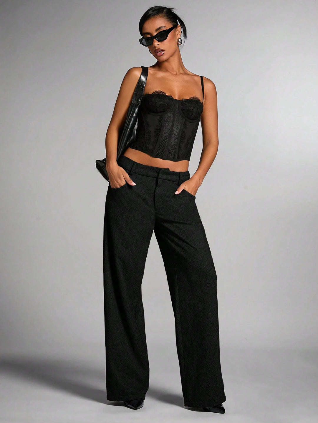 Pantaloni SHEIN, negru