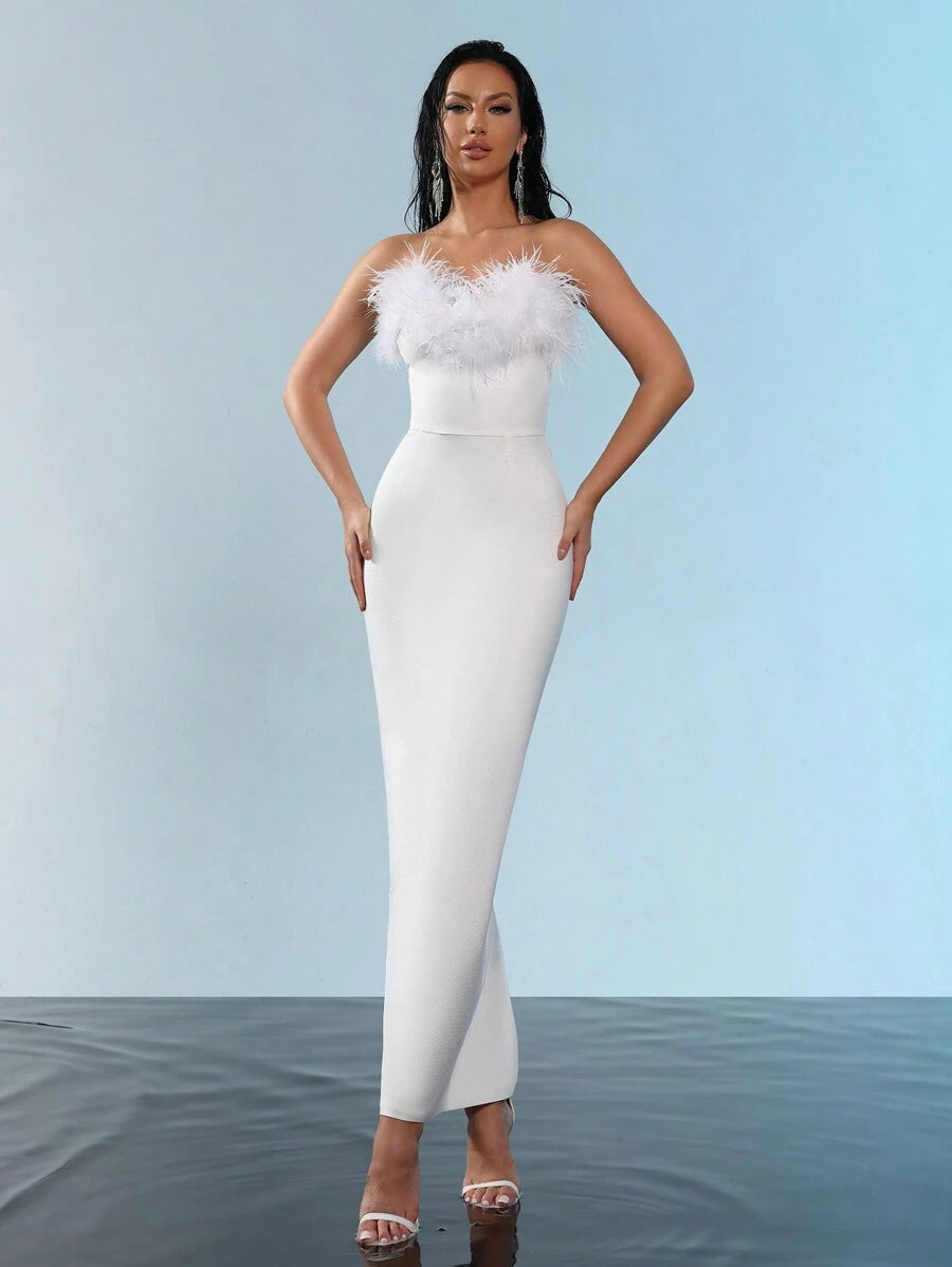 Rochie de ocazie SHEIN, alb