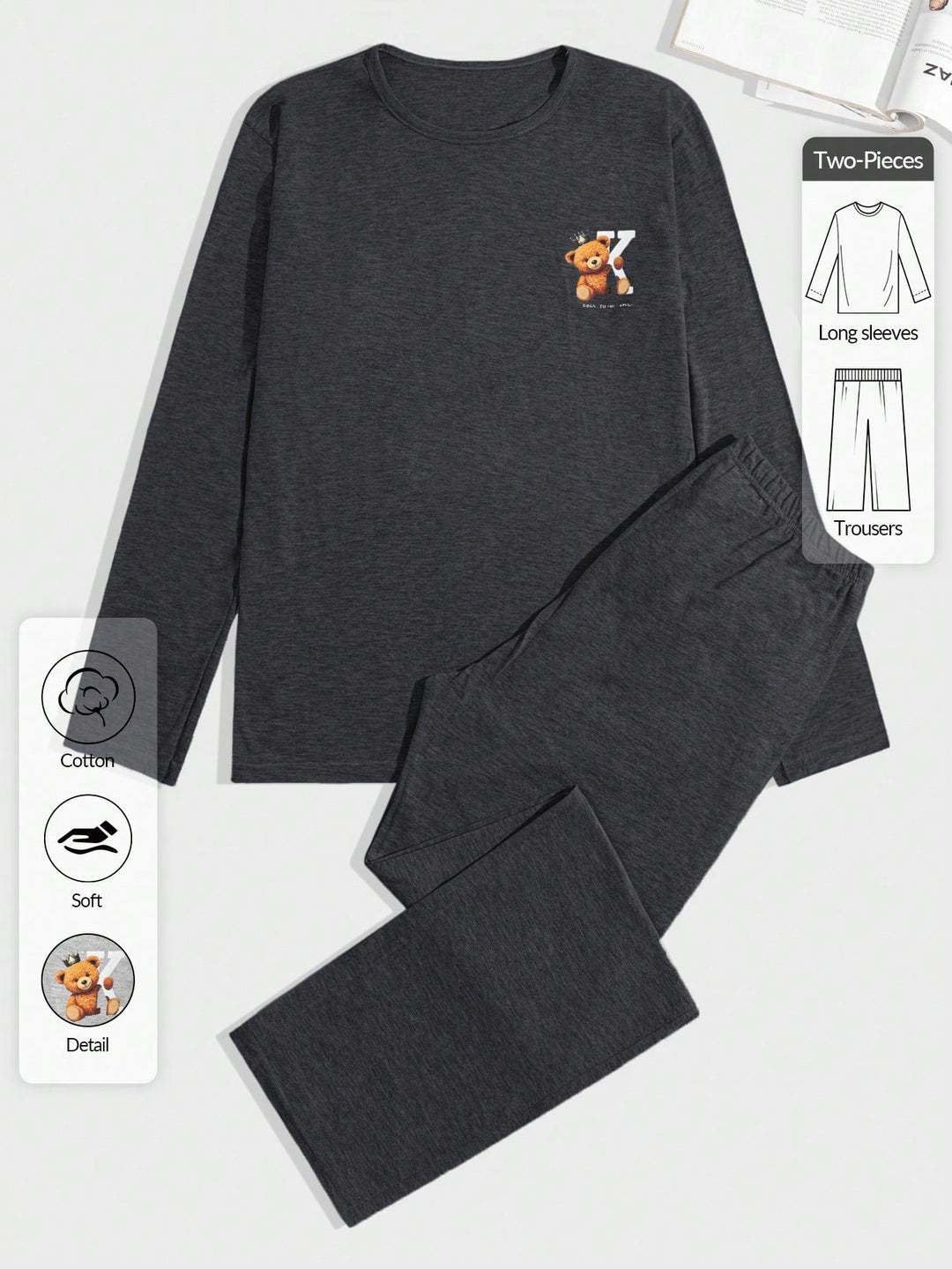 Compleu pijamale Shein, gri