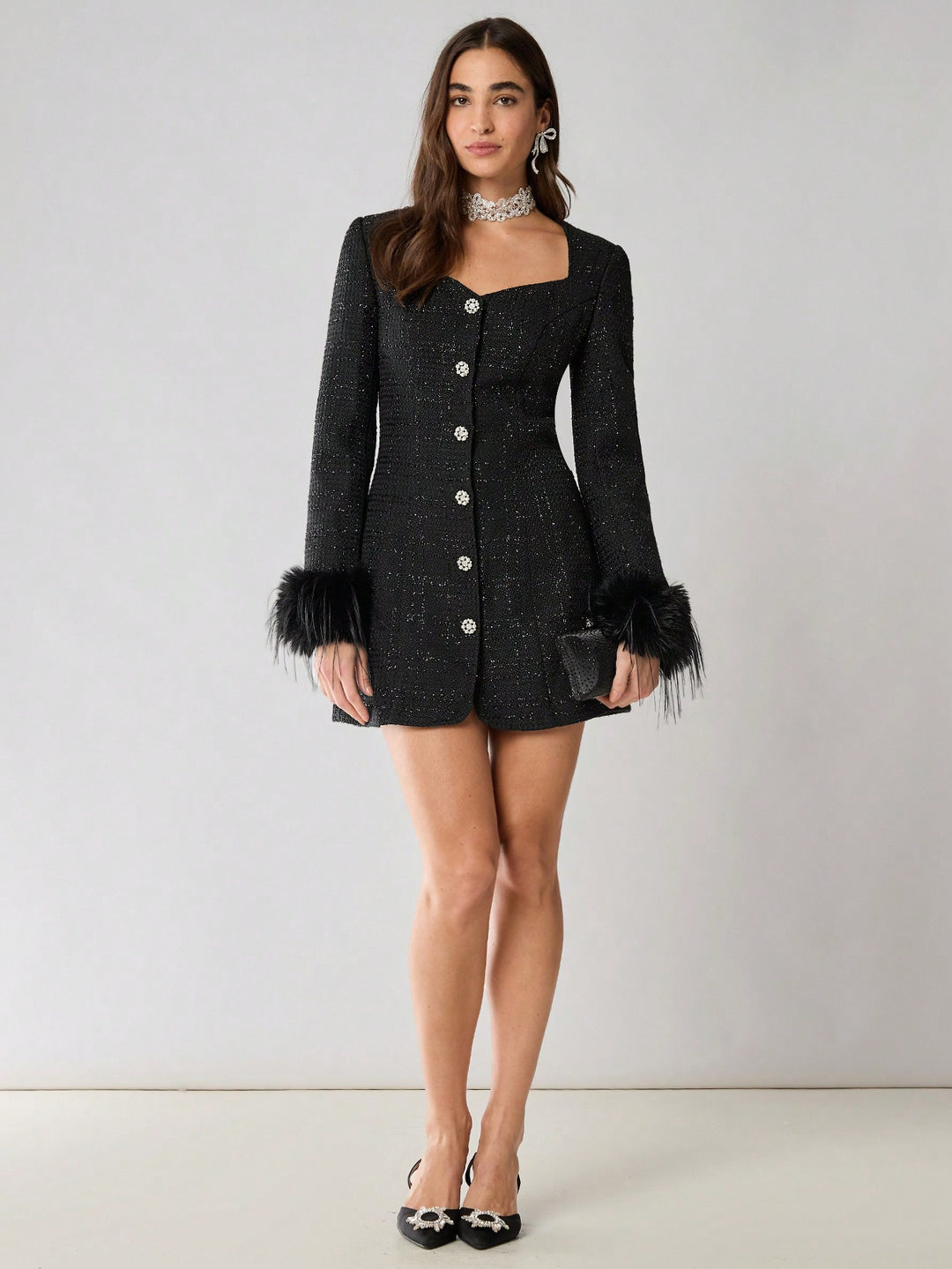 SHEIN Mini ruha, fekete
