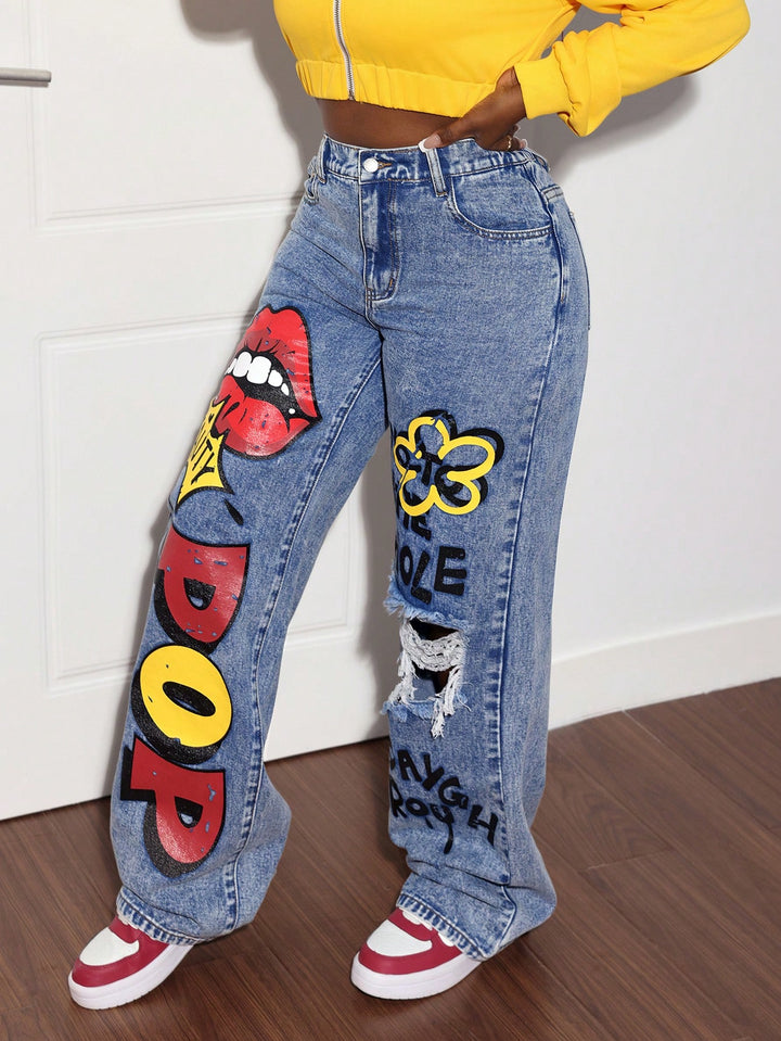 Jeans SHEIN, albastru