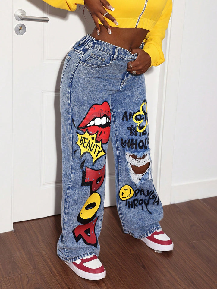 Jeans SHEIN, albastru