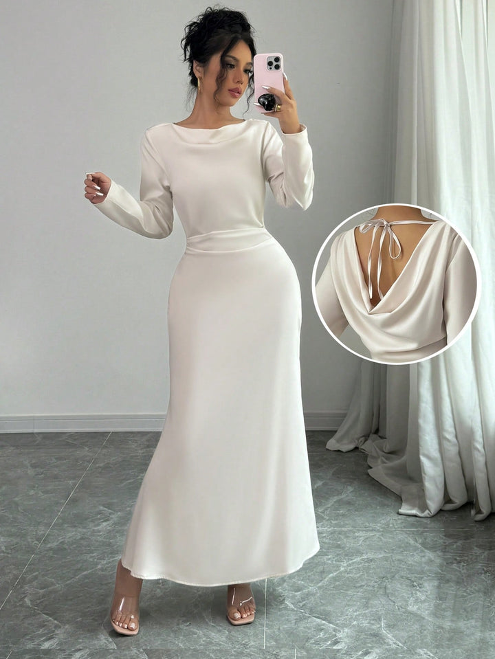 SHEIN maxi ruha, bézs