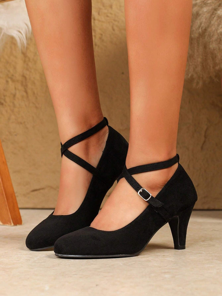 Pantofi cu toc SHEIN, negru