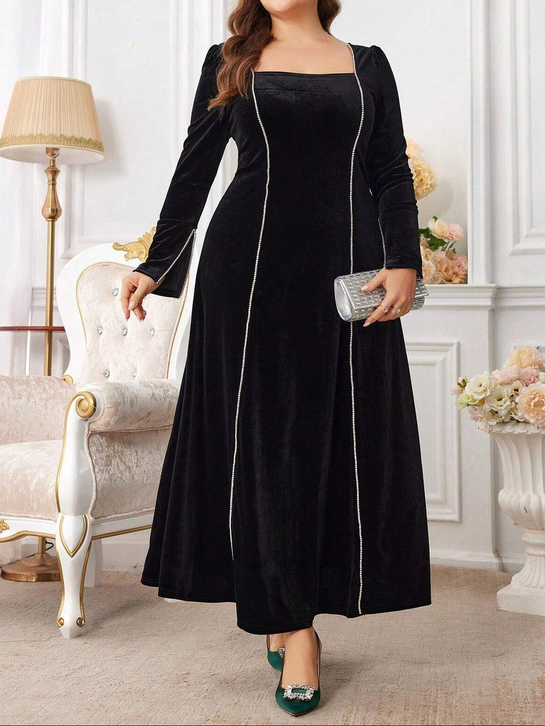SHEIN Maxi ruha, fekete