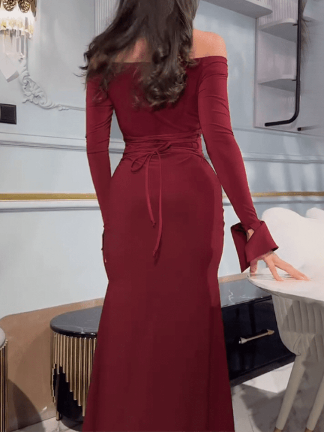 Rochie maxi SHEIN, vișiniu