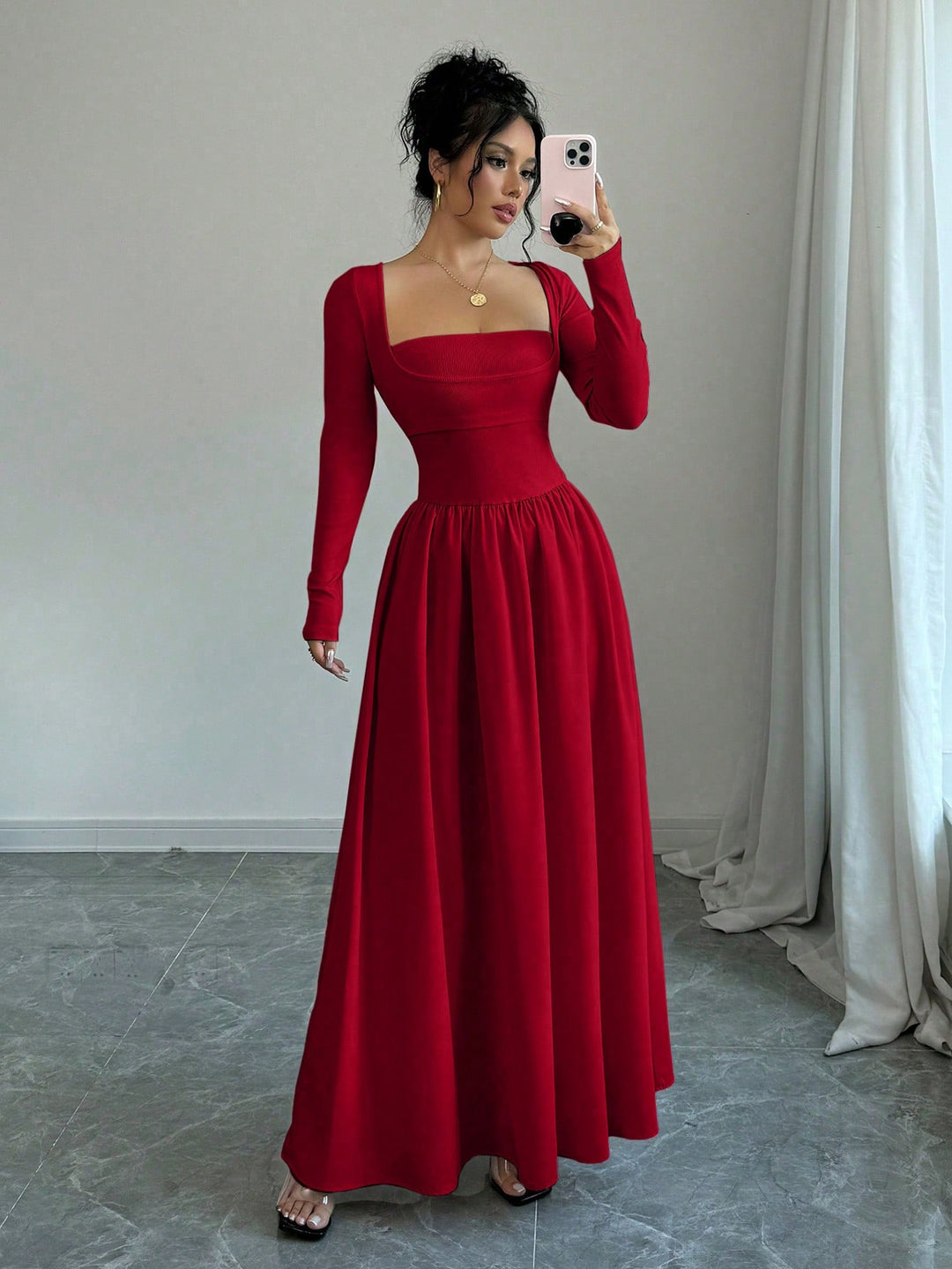Rochie maxi SHEIN, roșu