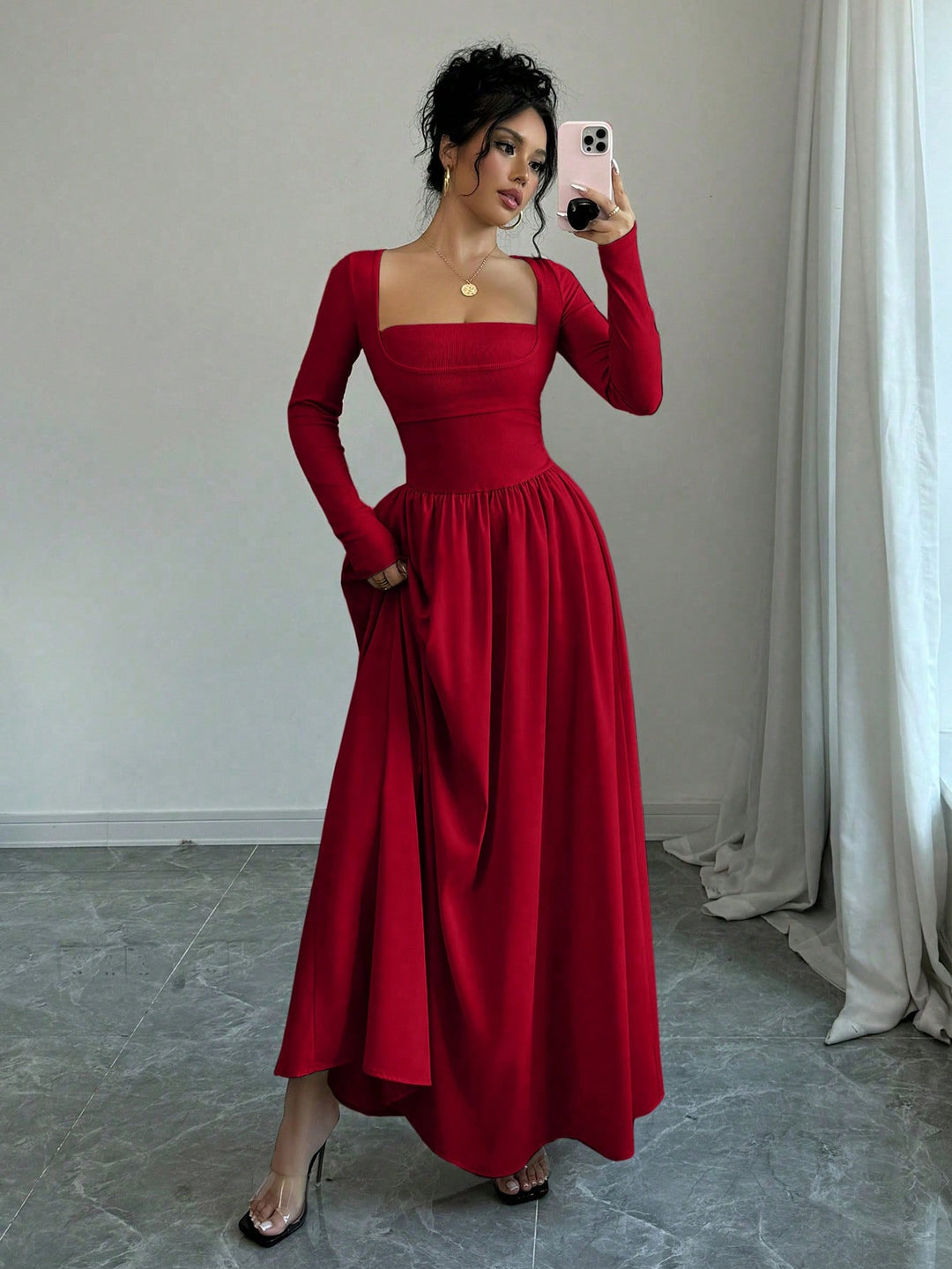 Rochie maxi SHEIN, roșu