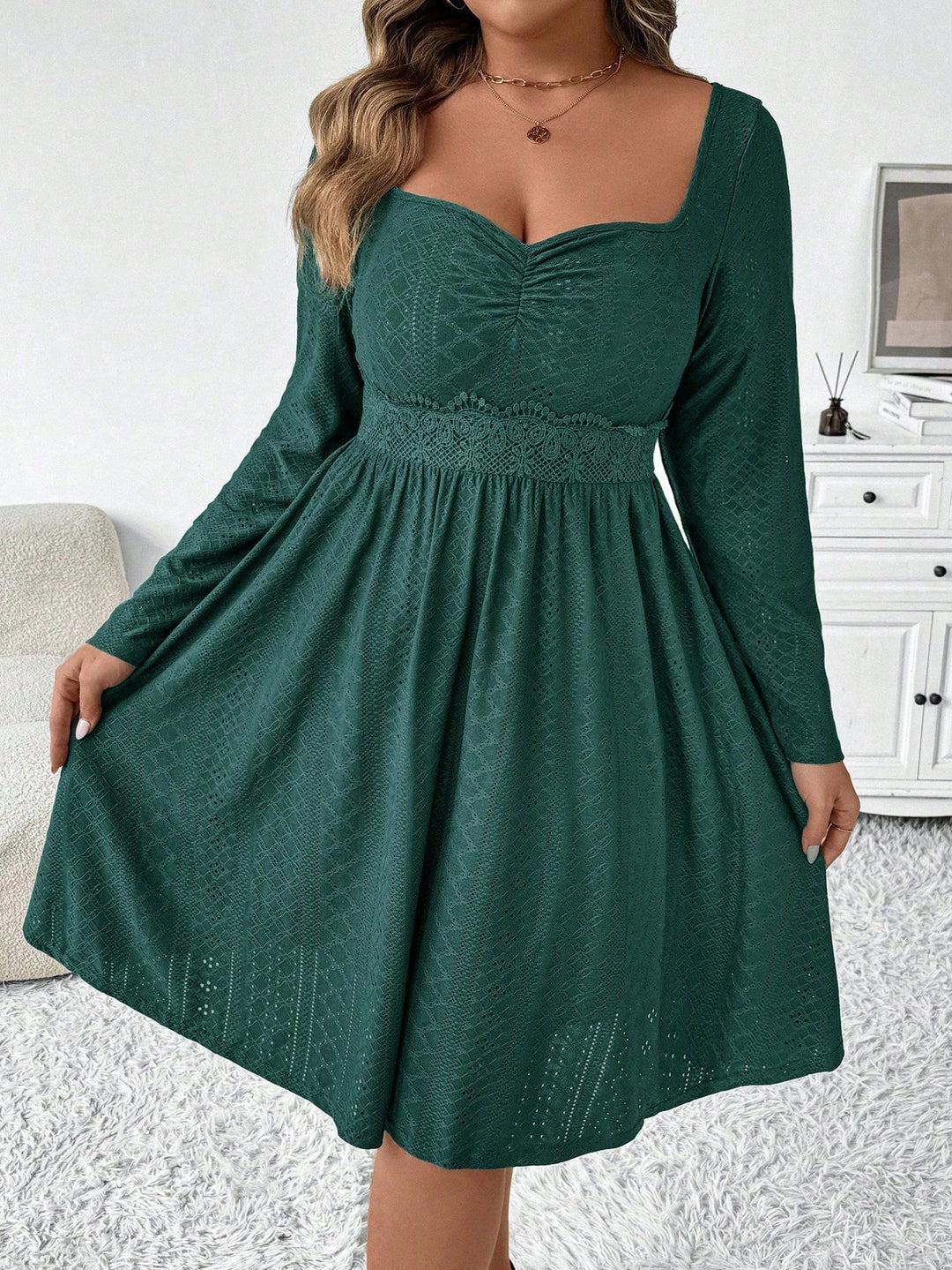 Rochie midi SHEIN, verde