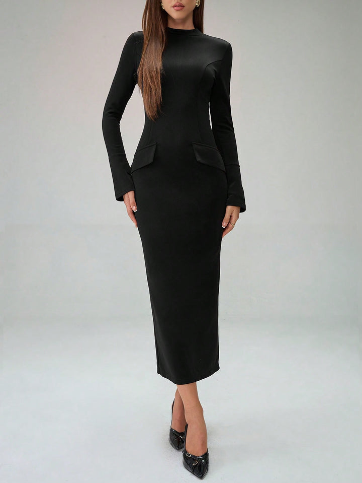 SHEIN maxi ruha, fekete