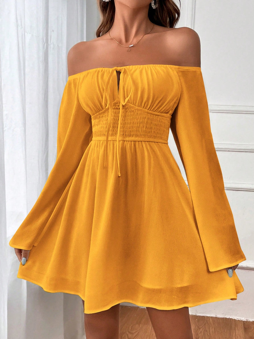 Rochie scurtă SHEIN, galben