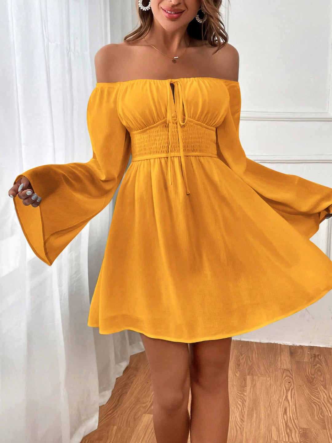 Rochie scurtă SHEIN, galben