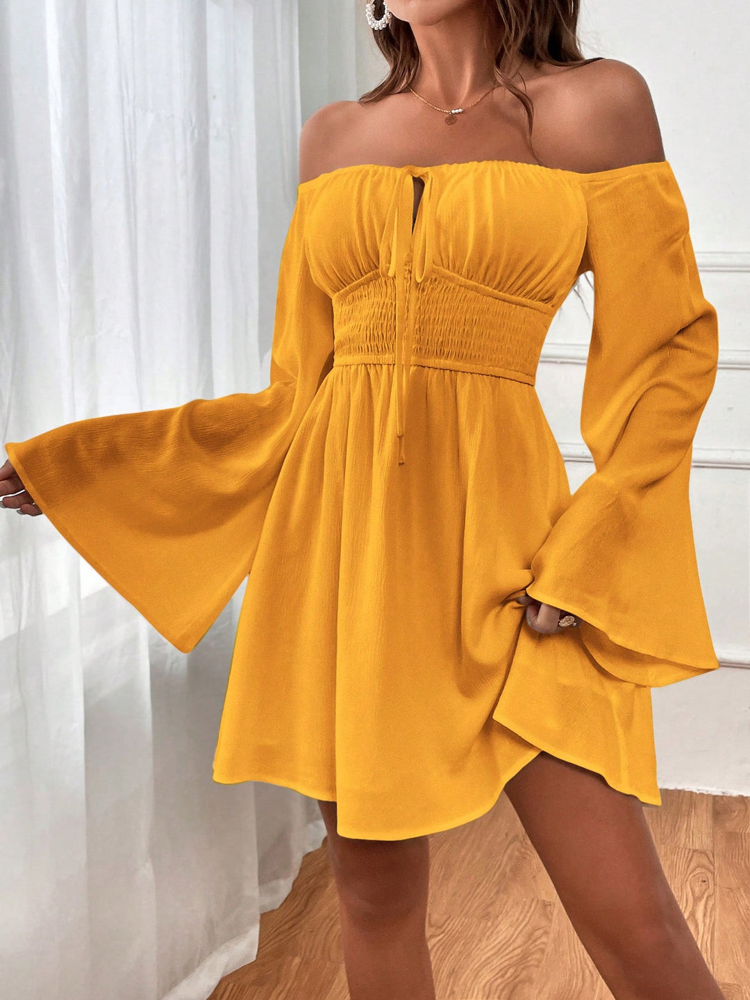 Rochie scurtă SHEIN, galben