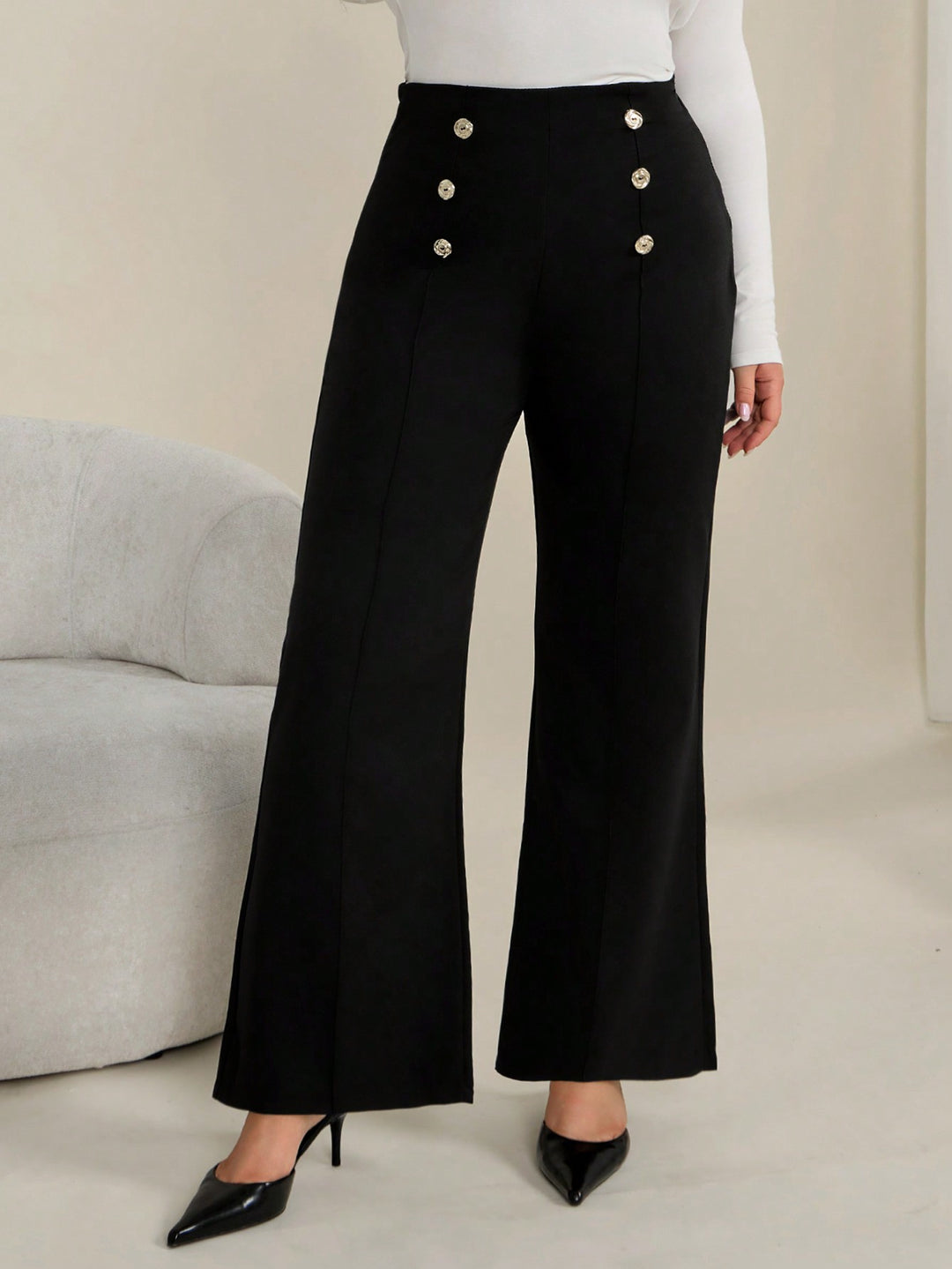 Pantaloni SHEIN, negru