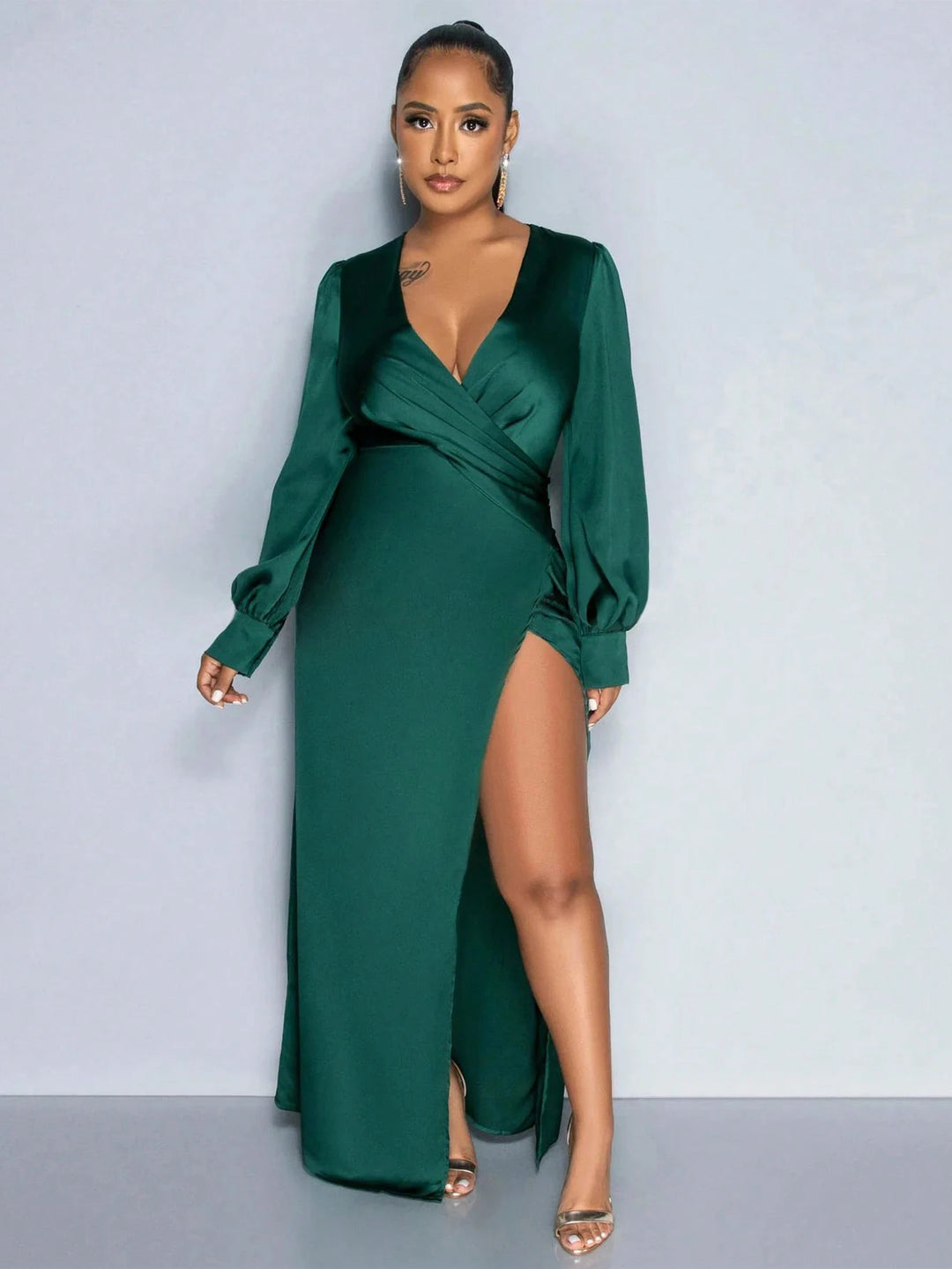 Rochie maxi SHEIN, verde