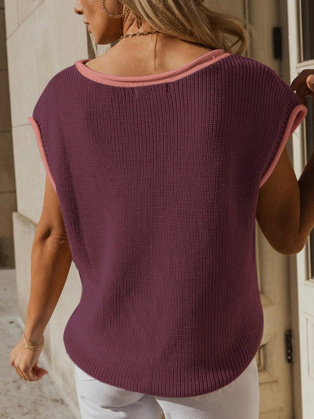 SHEIN Kötött top, bordó
