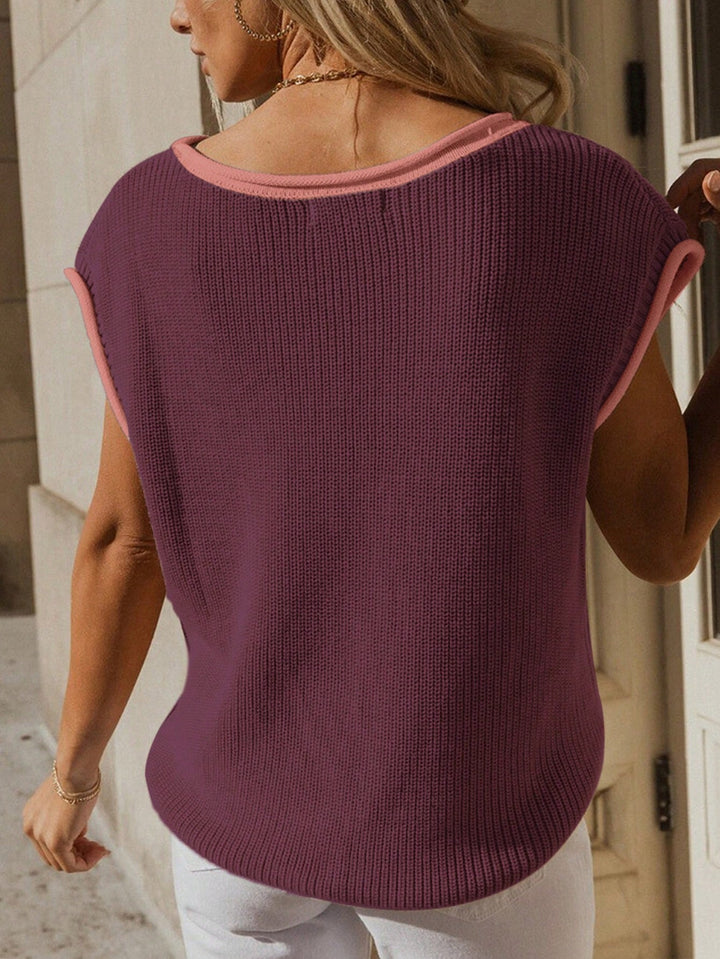 SHEIN Kötött top, bordó