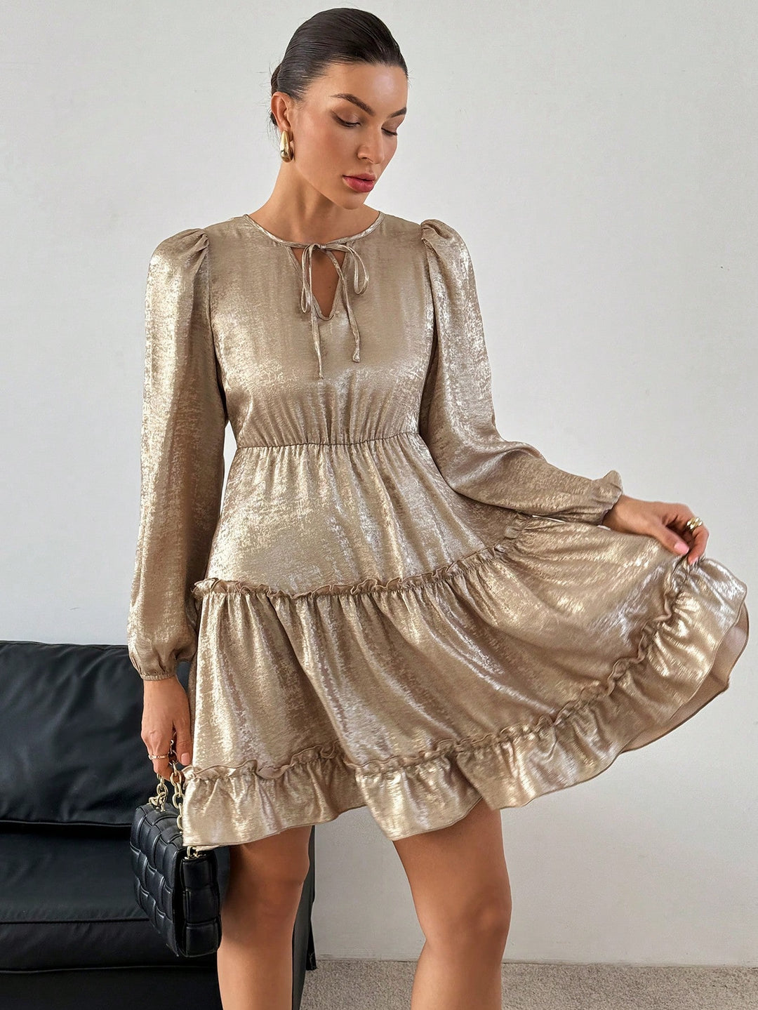 Rochie miniSHEIN, auriu