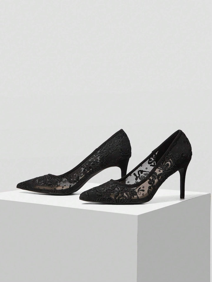 Pantofi cu toc SHEIN, negru