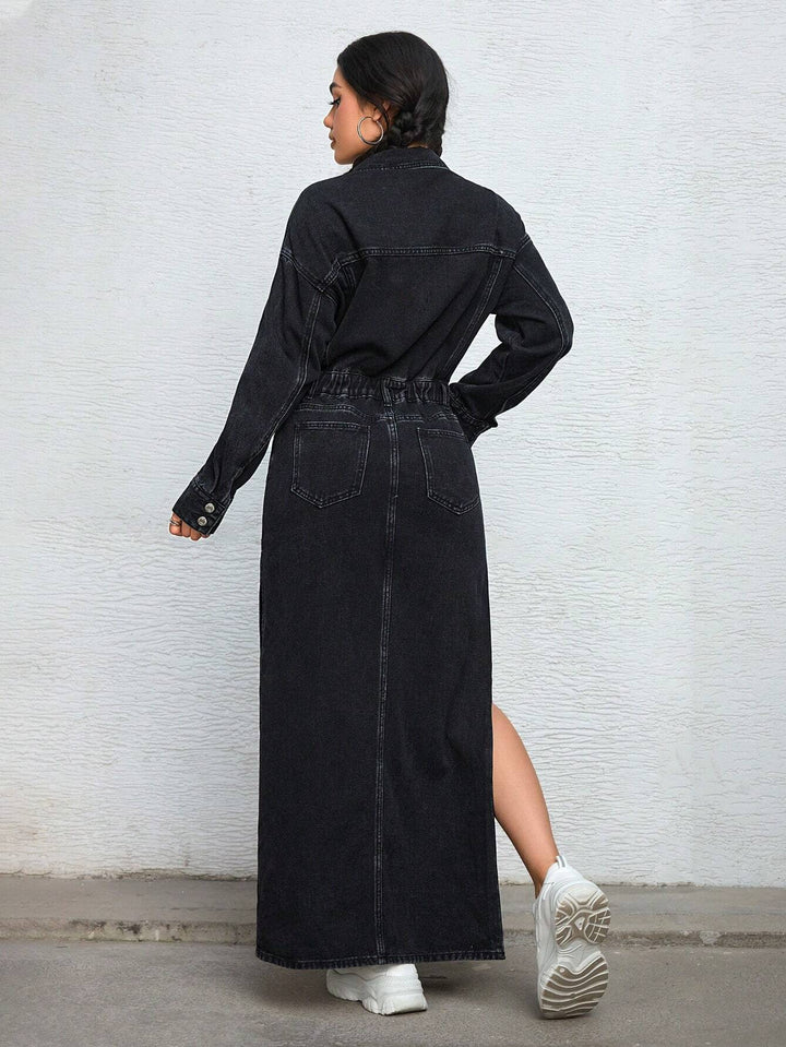 Rochie de blugi SHEIN, negru