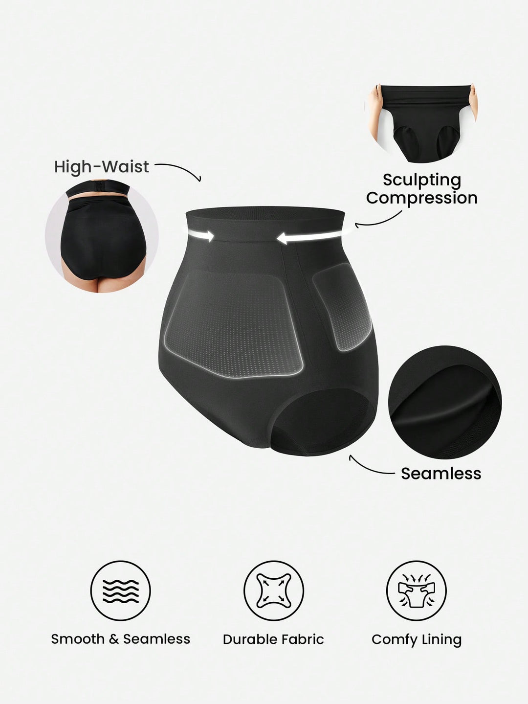 Lenjerie modelatoare SHEIN, negru
