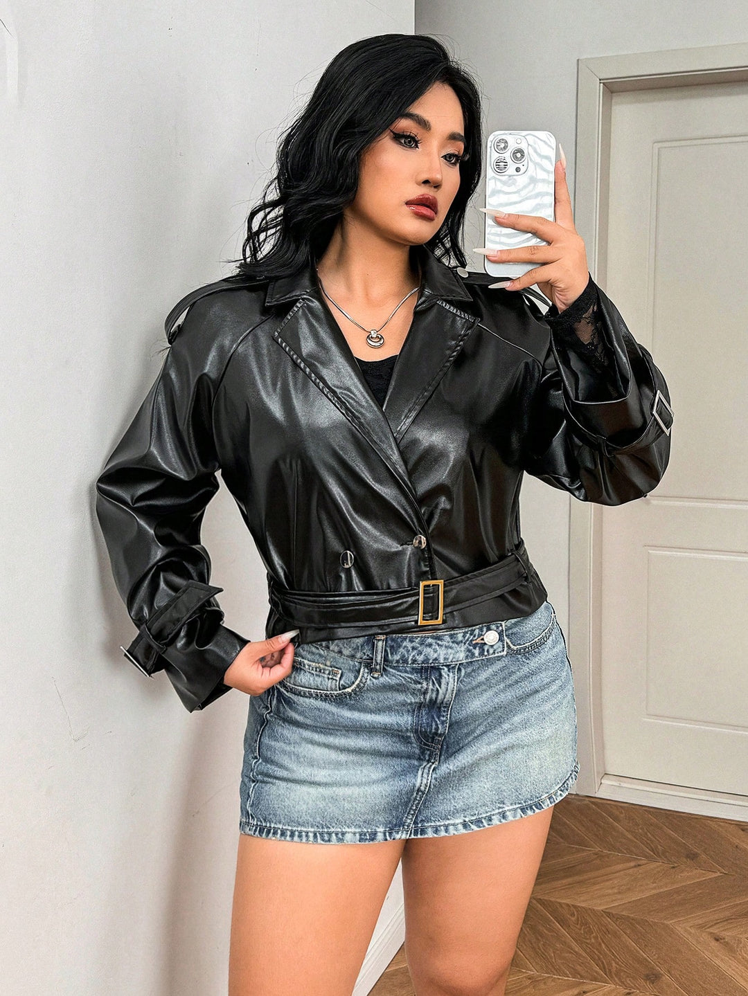Trench Shein, Negru