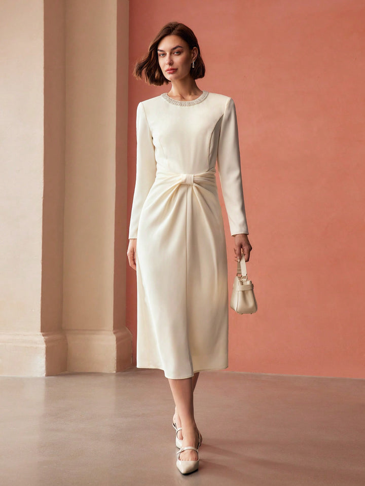 Rochie midi SHEIN, bej