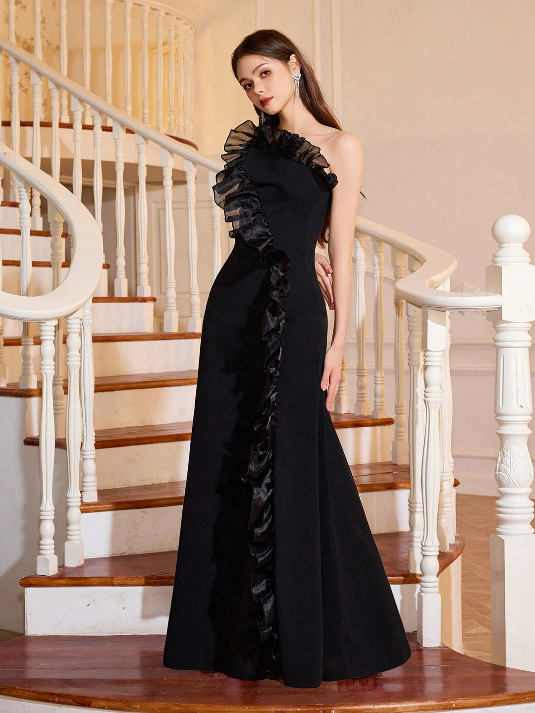 Rochie asimetrică SHEIN, negru