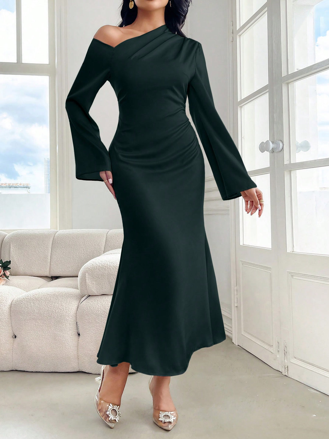 Rochie maxi SHEIN, verde
