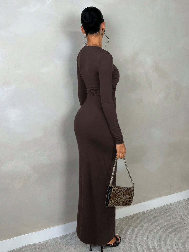 Rochie maxi SHEIN, maro