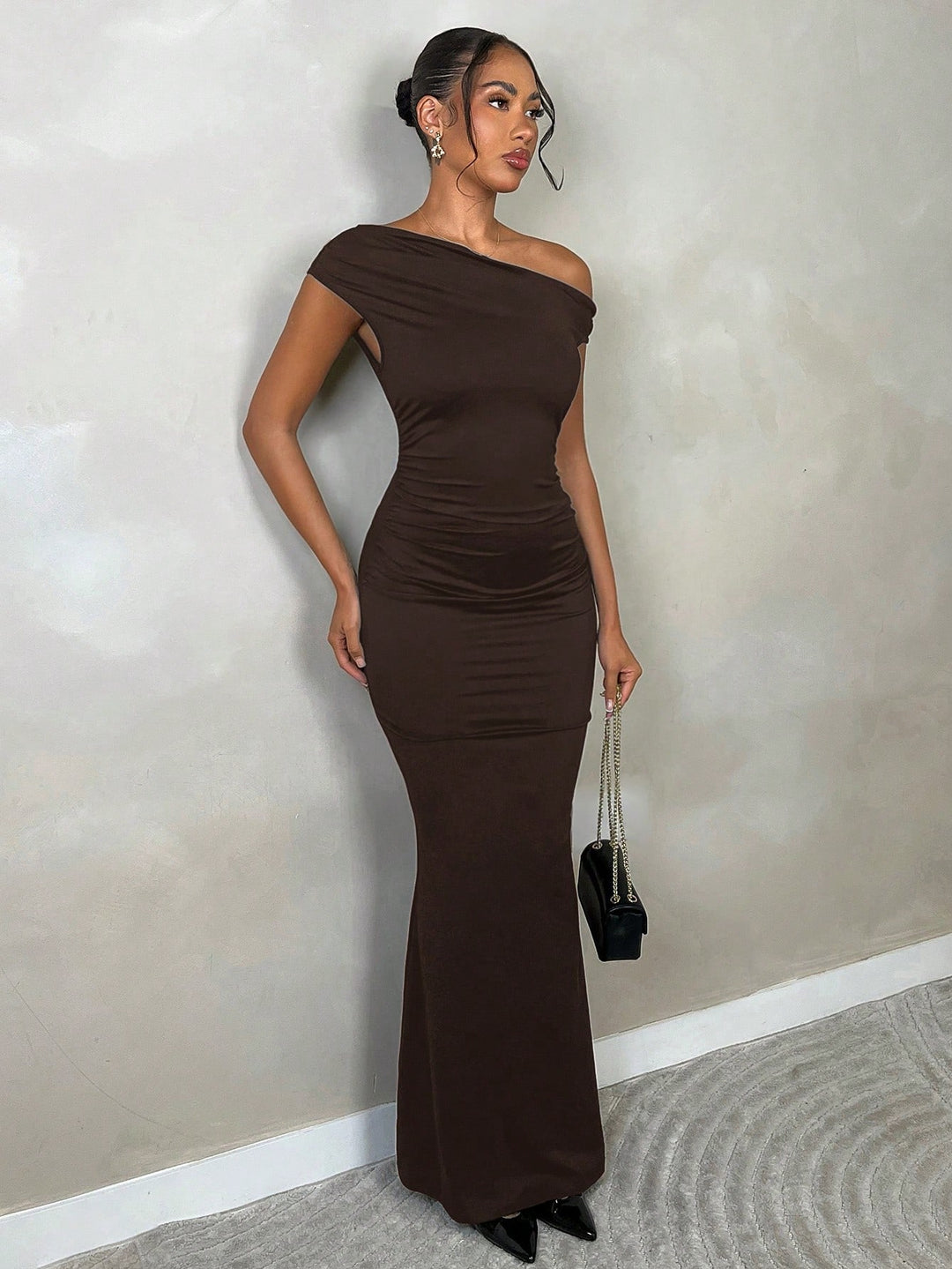 Rochie maxi SHEIN, maro