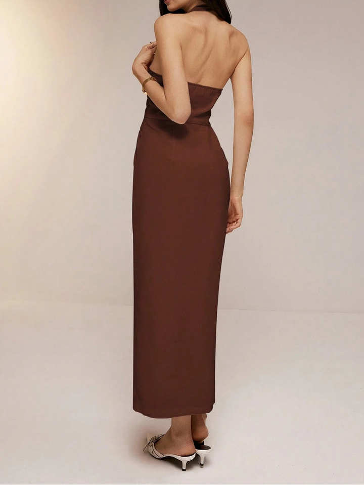 Rochie midi SHEIN, maro