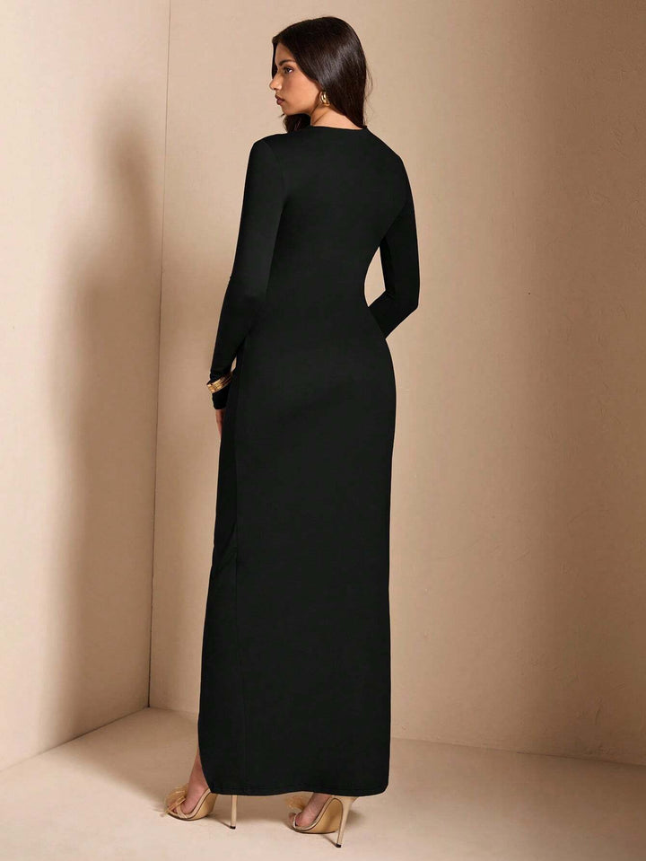 Shein maxi ruha, fekete