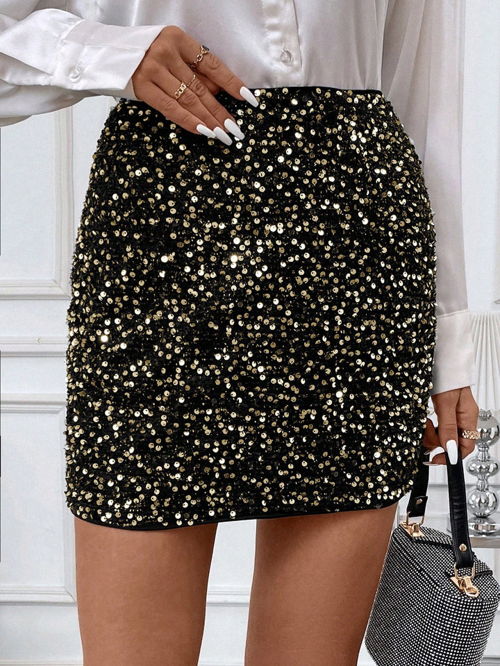 SHEIN mini szoknya, arany