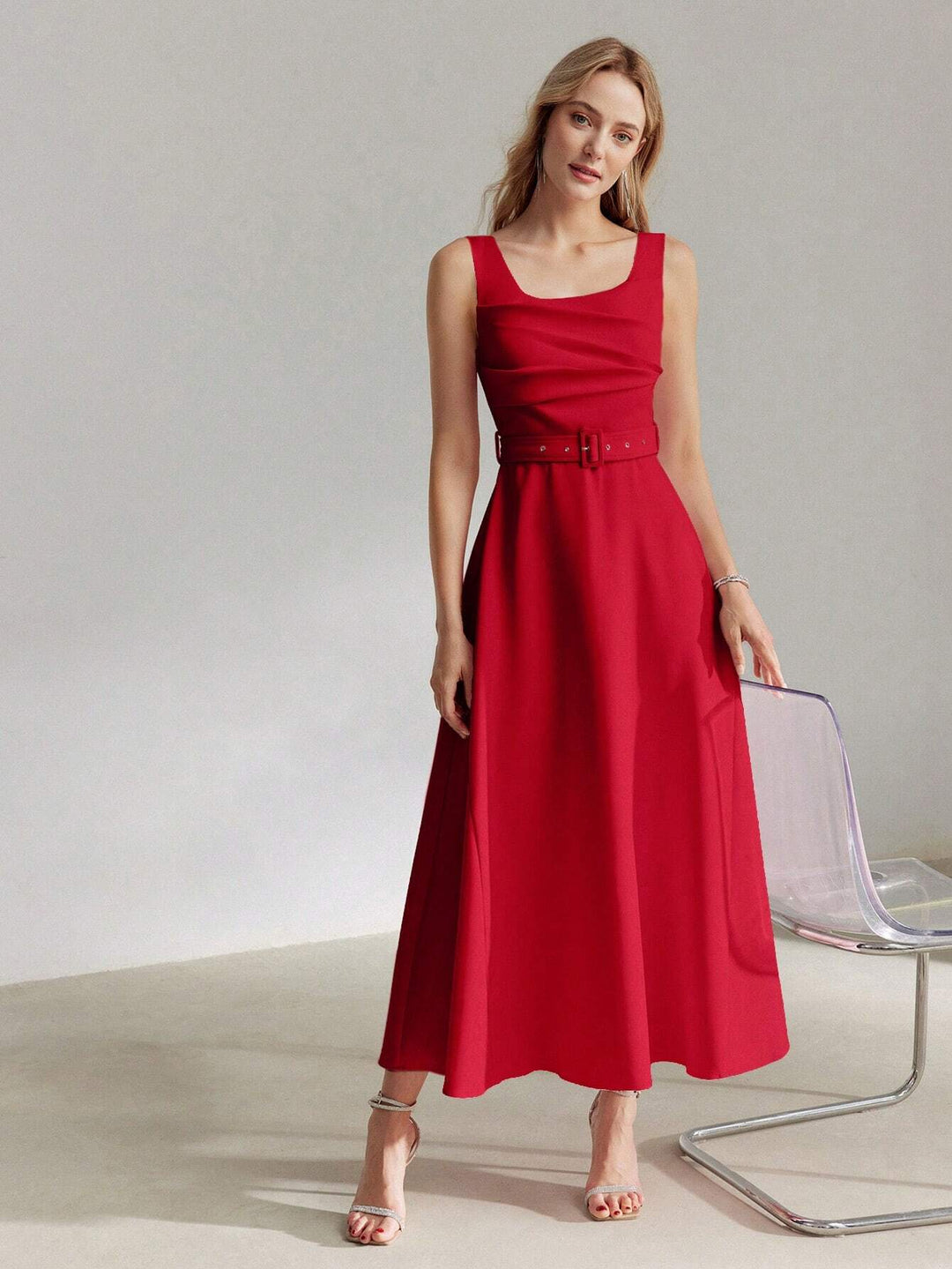 Rochie maxi SHEIN, roșu