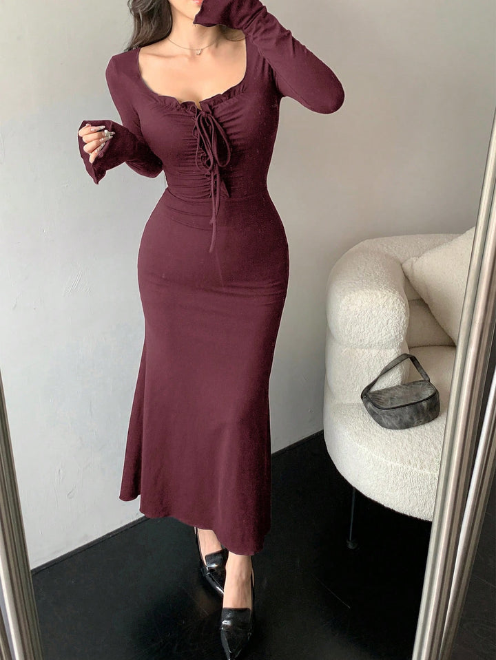 Rochie maxi SHEIN, vișiniu