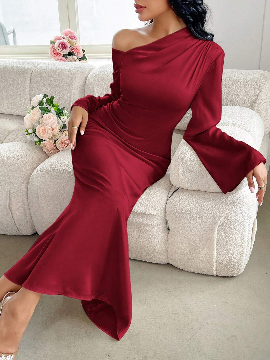 Rochie maxi Shein, roșu