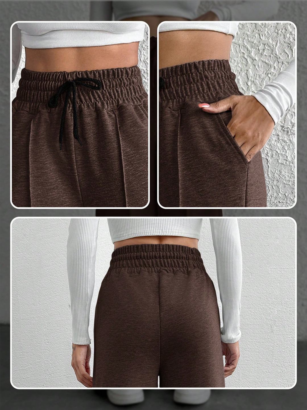 Pantaloni SHEIN, maro