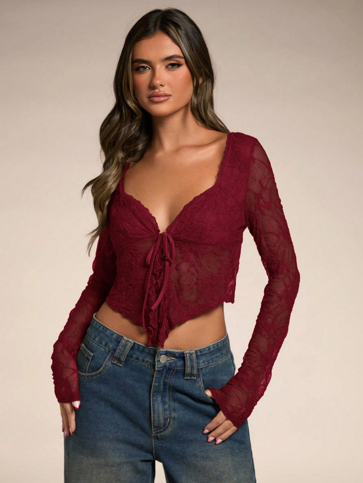Top SHEIN, vișiniu