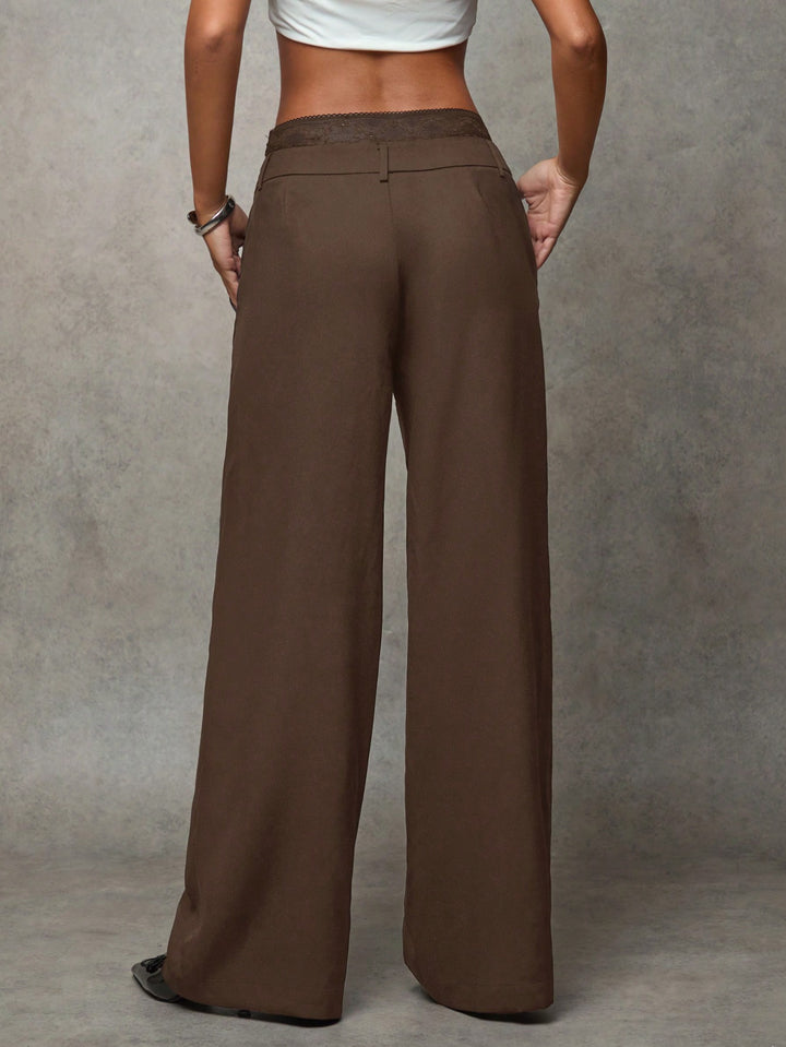 Pantaloni SHEIN, maro