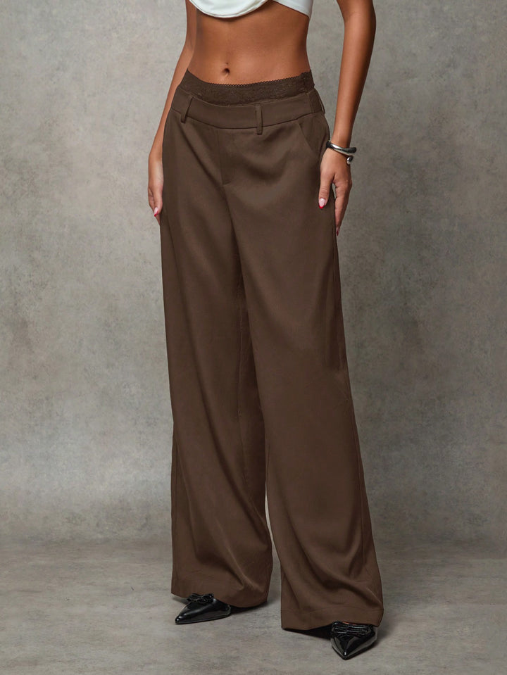 Pantaloni SHEIN, maro