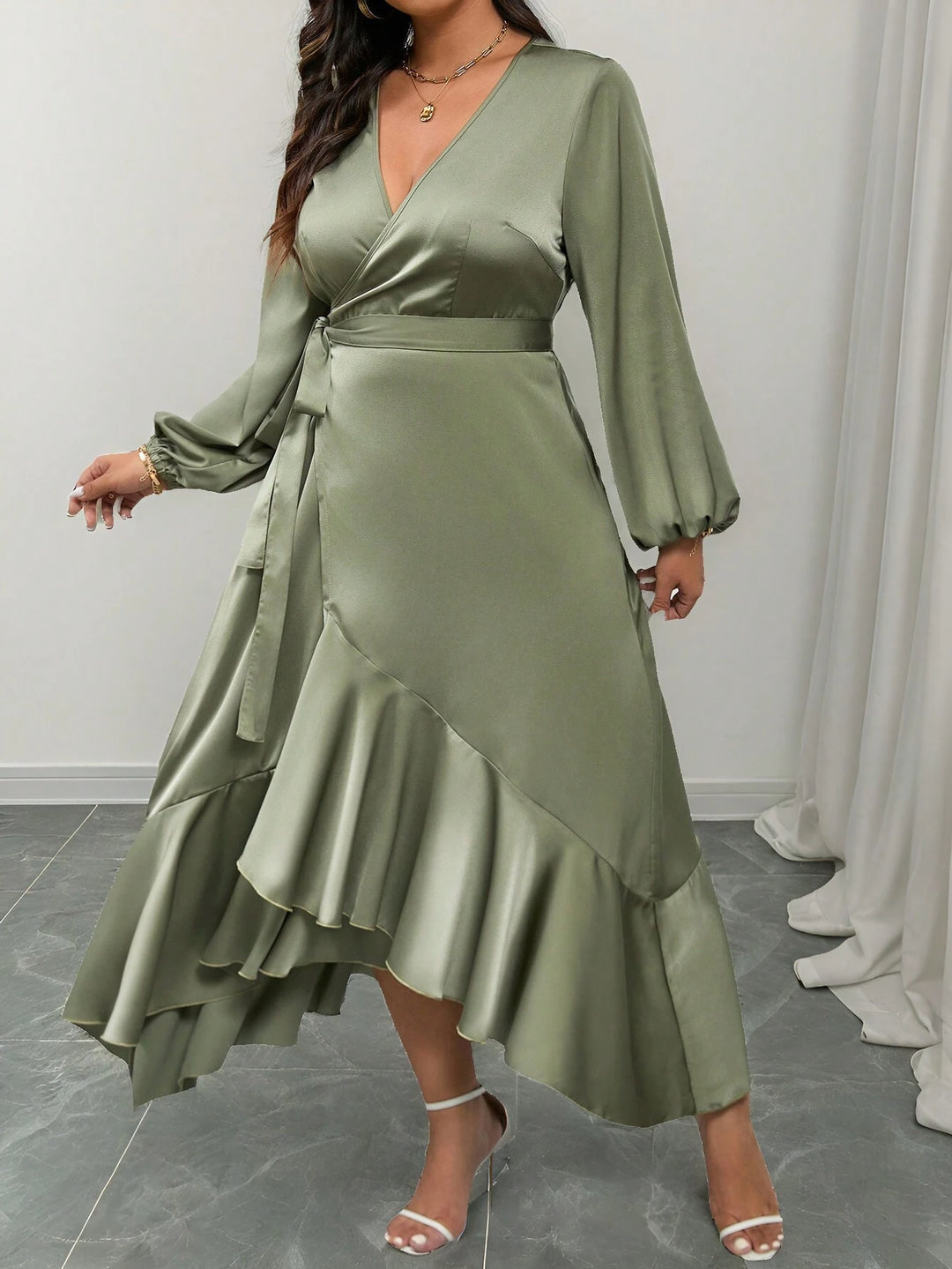 SHEIN maxi ruha, zöld