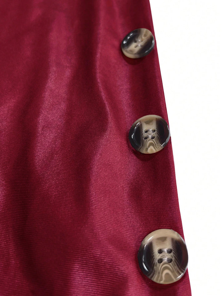 Rochie midi SHEIN, vișiniu