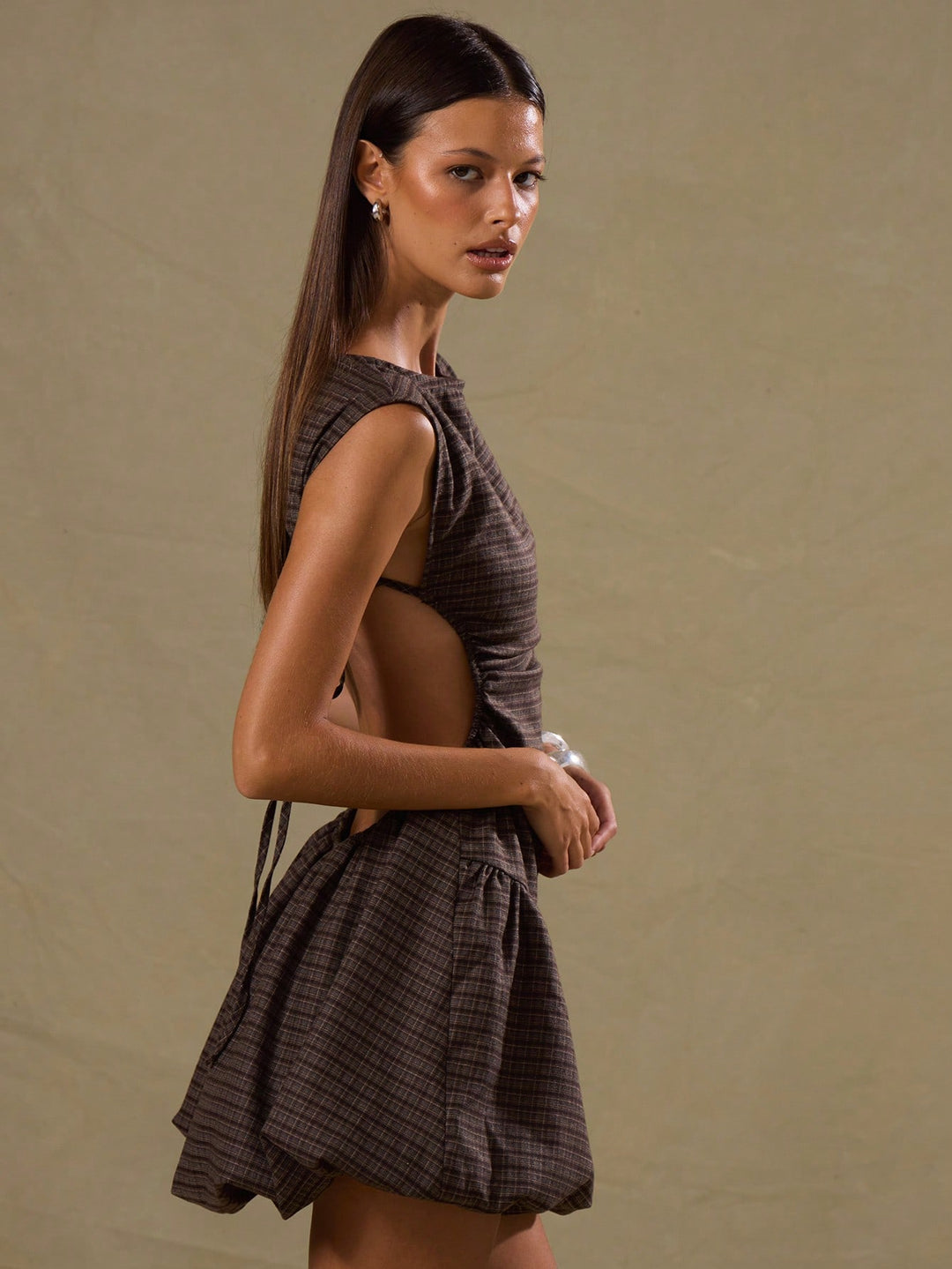 Rochie mini SHEIN, kaki