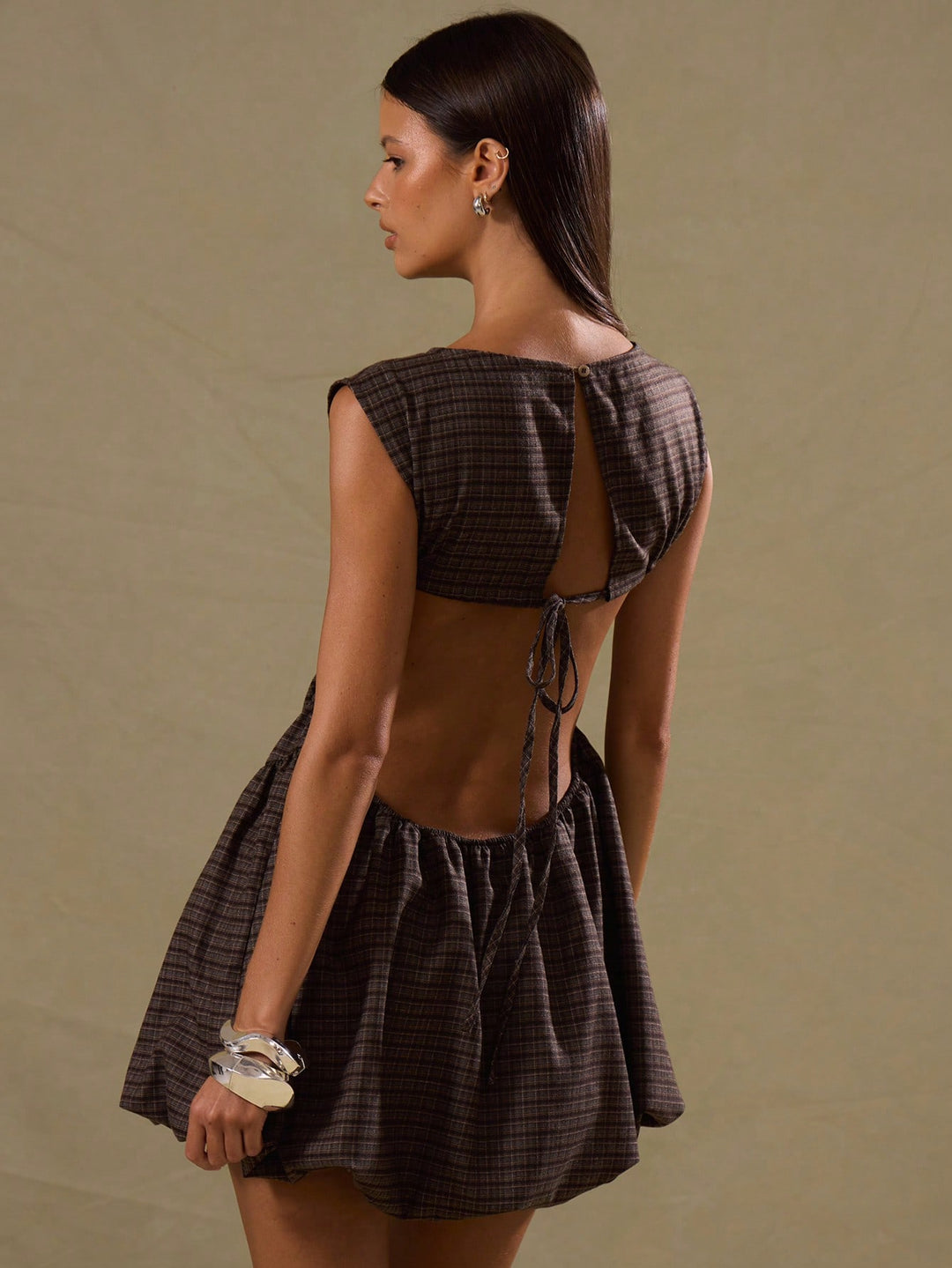 Rochie mini SHEIN, kaki