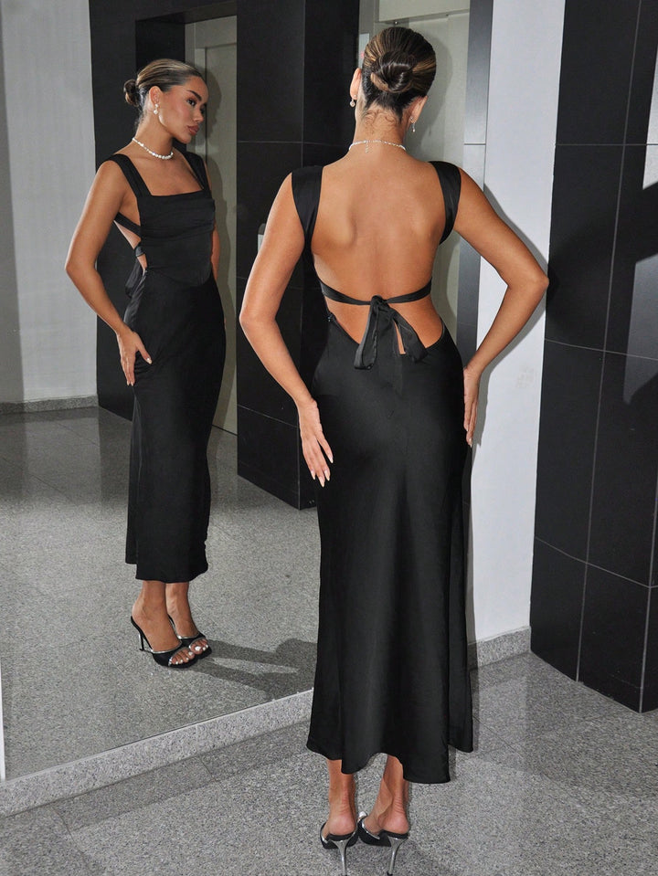 SHEIN maxi ruha, fekete