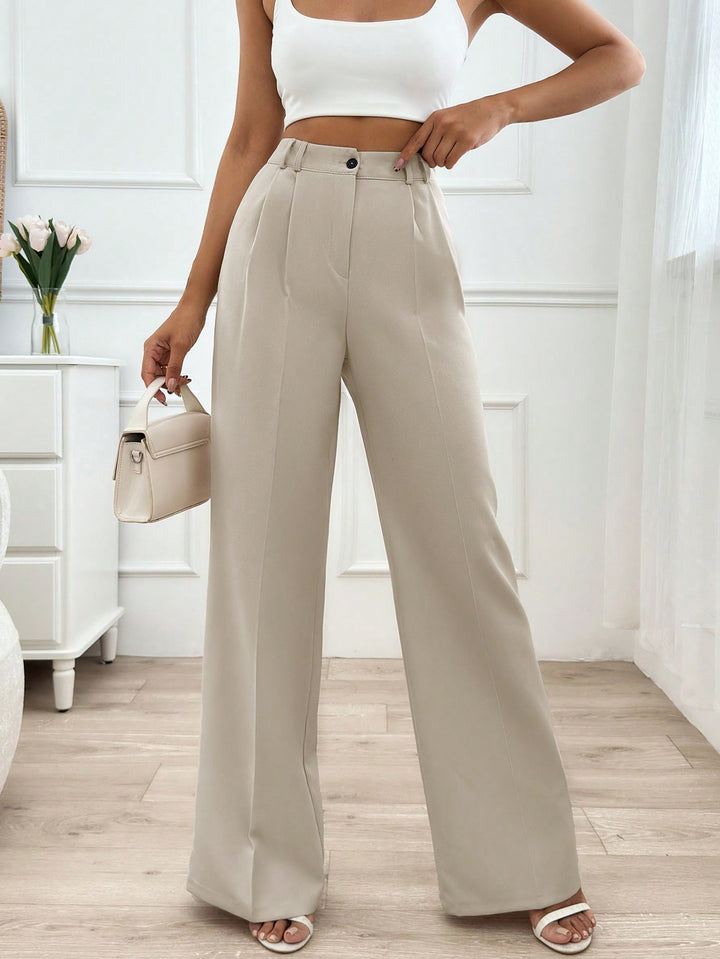 Pantalon de costum SHEIN, bej