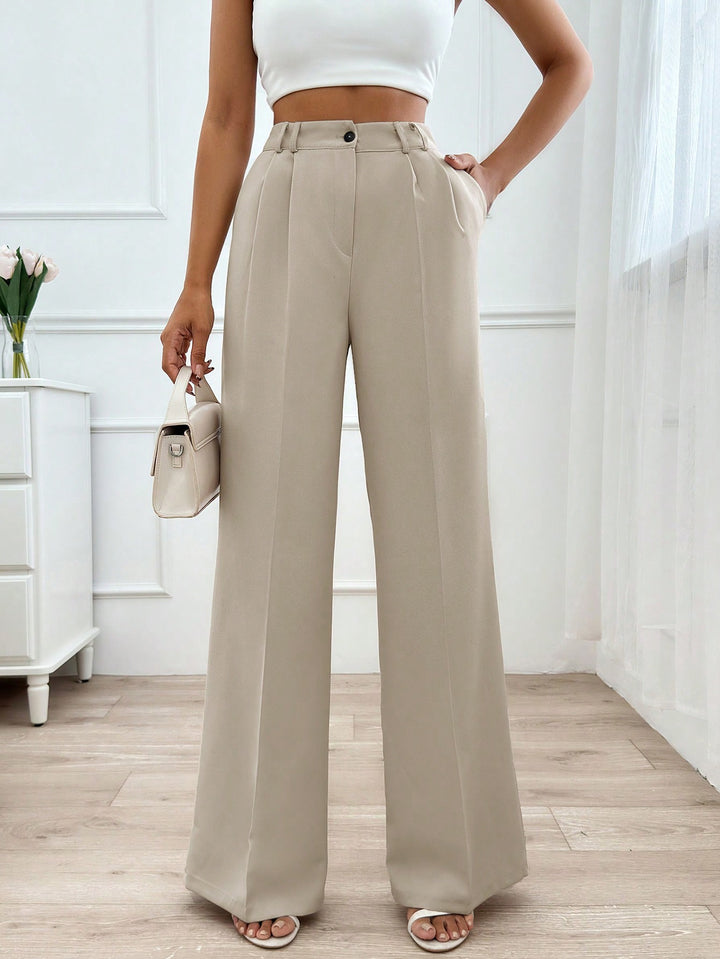Pantalon de costum SHEIN, bej